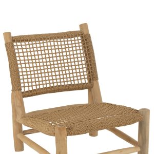 J-Line zetel Vita – teak/kunststof – naturel