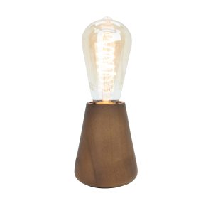 EGLO tafellamp Asby – e27 – 10 cm – donkerbruin – hout