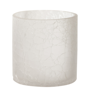 J-Line windlicht Cilinder Craquelé – glas – wit – medium J-Line windlicht Cilinder Craquelé – glas – wit – medium