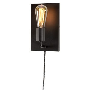 it's about RoMi wandlamp Madrid – zwart – 15x10x25cm