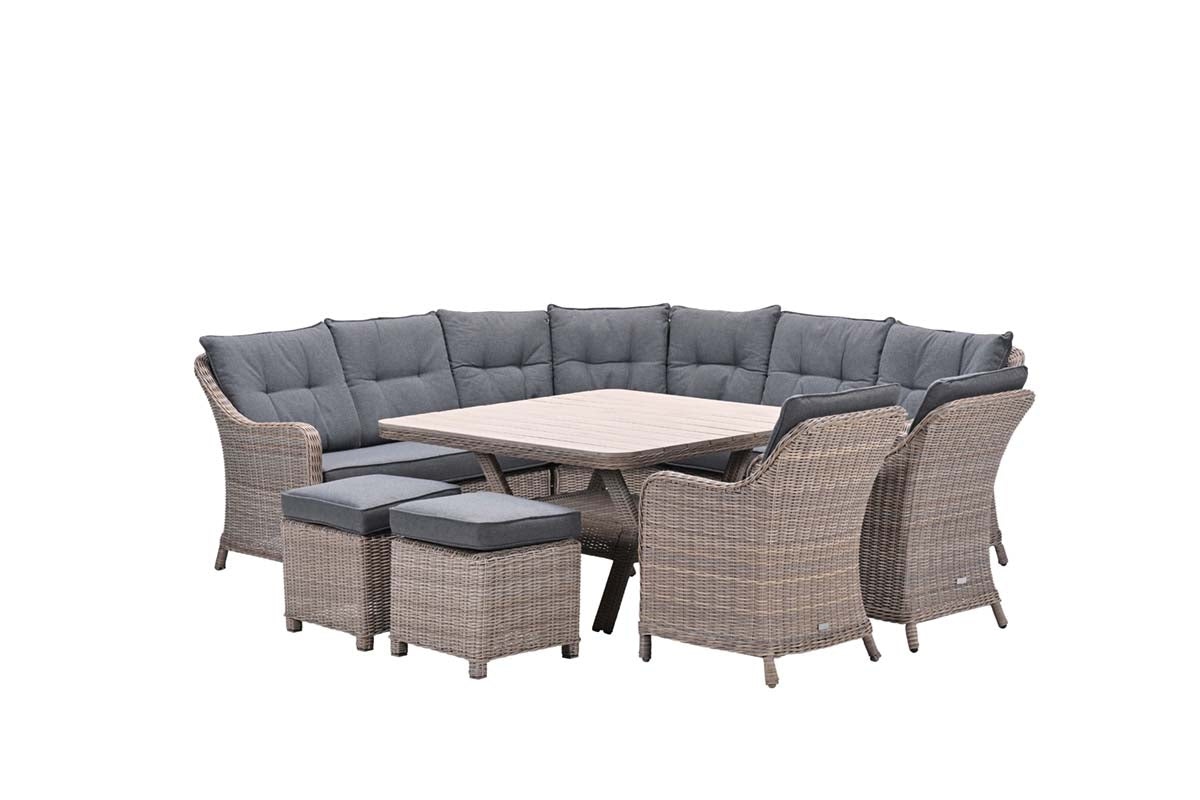 Milwaukee lounge-dining hoekset XL - vintage willow - mystic grey