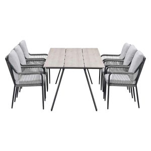 Garden Impressions tuinset Stevie – Braga – taupe – 220×100 cm – 7-del