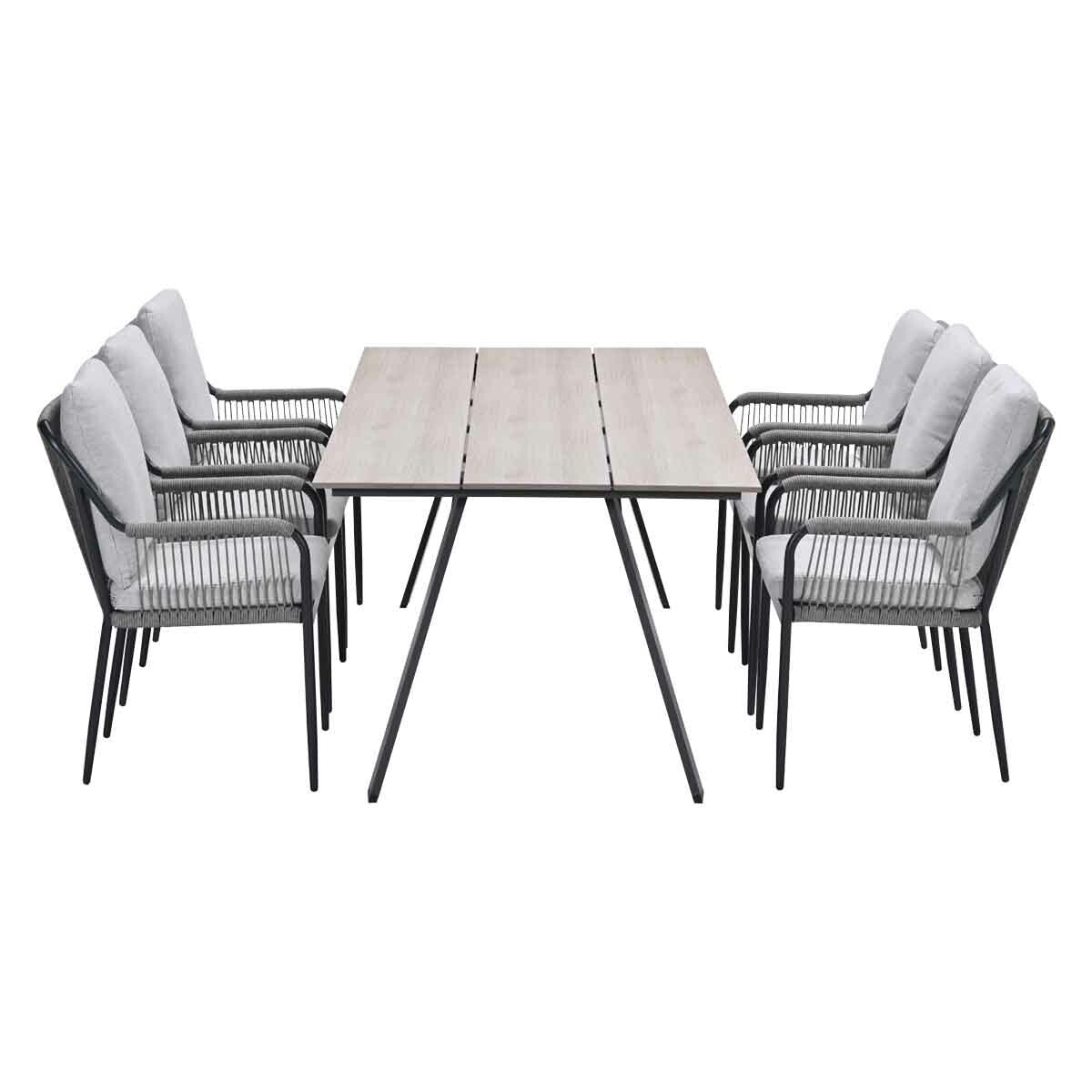 Garden Impressions tuinset Stevie - Braga - taupe - 220x100 cm - 7-del