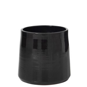 J-Line bloempot Rond – keramiek – zwart – large – Ø 28 cm J-Line bloempot Rond – keramiek – zwart – large – Ø 28 cm