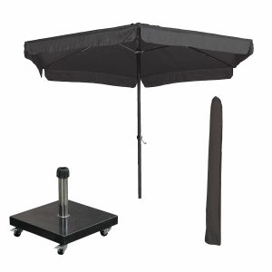 Garden Impressions stokparasol Delta d grijs Ø300 cm met 40kg Eureka v Garden Impressions stokparasol Delta d grijs Ø300 cm met 40kg Eureka v