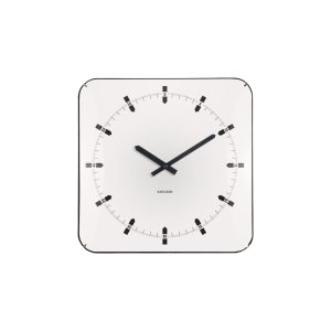 Karlsson wandklok Sucinto Dome Square – wit – Ø35cm