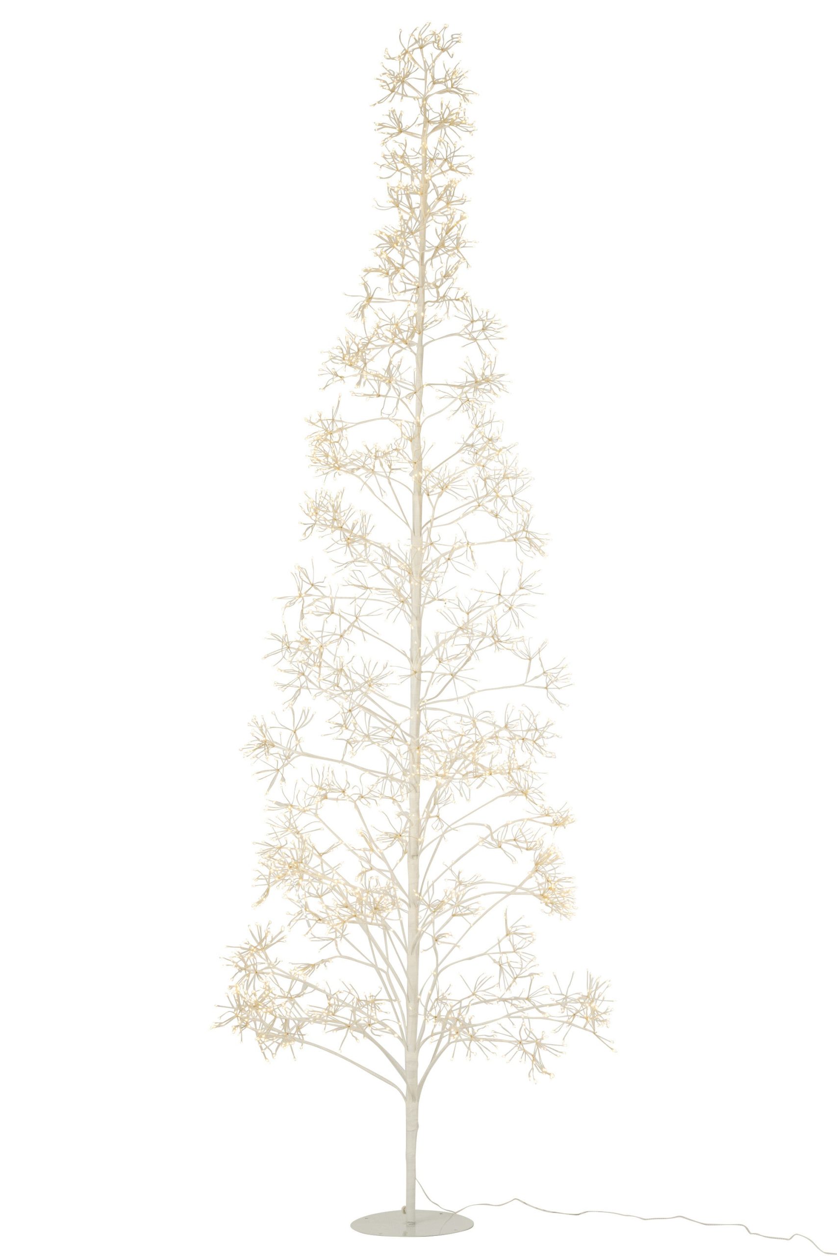 J-Line decoratie Boom 2700 Led - metaal - wit - large
