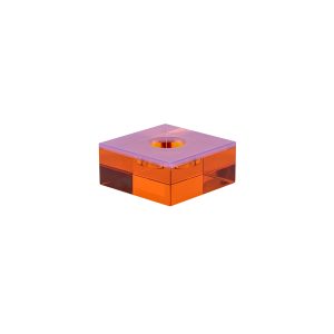 Hübsch waxinelichthouder Flux – kristal – 10x10xh4cm