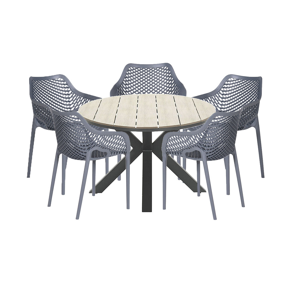 Garden Impressions tuinset Air XL - Tulli light teak look - 6-delig