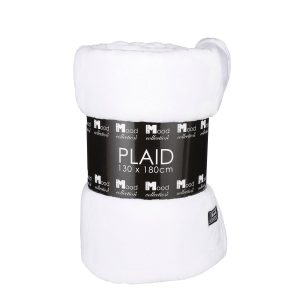 In The Mood Collection Famke Fleece Plaid – L180 x B130 cm – Off white
