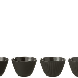 J-Line theemok – metaal – zwart – 2 dozen van 2 stuks