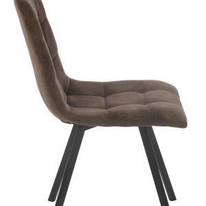 J-Line stoel Clark – metaal/polyester – bruin