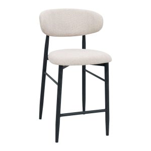 Giga Meubel Barstoel Alexia – Beige/Zwart – Zithoogte 65cm – Set van 2 Giga Meubel Barstoel Alexia – Beige/Zwart – Zithoogte 65cm – Set van 2