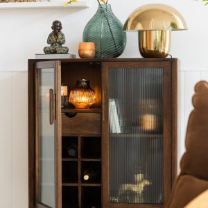 J-Line tafellamp Paddenstoel – ijzer – goud – small