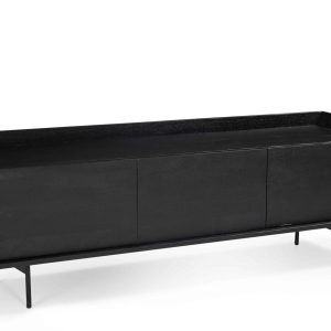 Giga Meubel Tv-Meubel Hanne – Mangohout/Metaal – Zwart – 160cm