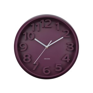 Karlsson wandklok Elevated Classic Numbers – paars – Ø33.5cm Karlsson wandklok Elevated Classic Numbers – paars – Ø33.5cm