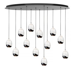 Highlight hanglamp Clear – 12 lichts – 140 x 155 cm – helder zwart Highlight hanglamp Clear – 12 lichts – 140 x 155 cm – helder zwart