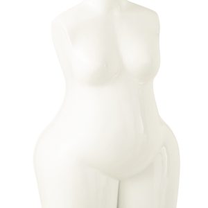 J-Line vaas Vrouw Lichaam – polyresin – glanzend wit – large – 47 cm h
