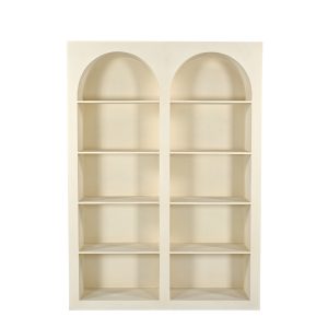 Giga Meubel Vakkenkast Fien – MDF/Beton Ciré – Beige – 150x38x210cm
