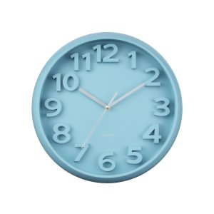 Karlsson wandklok Elevated Classic Numbers – blauw – Ø33.5cm Karlsson wandklok Elevated Classic Numbers – blauw – Ø33.5cm