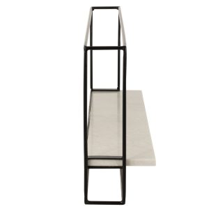 J-Line wandrek 1 Plank – ijzer/marmer – zwart/wit – large