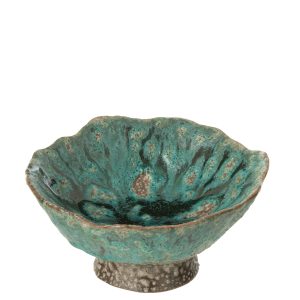 J-Line plateau Decoratief Naga – keramiek – azuur/bruin – small J-Line plateau Decoratief Naga – keramiek – azuur/bruin – small