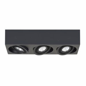 Highlight spot Eye – 3 lichts – 36 x 9 cm – zwart