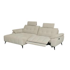 Furnhouse chaise longue bank links Colorado – Crème wit – Stof – 156×2