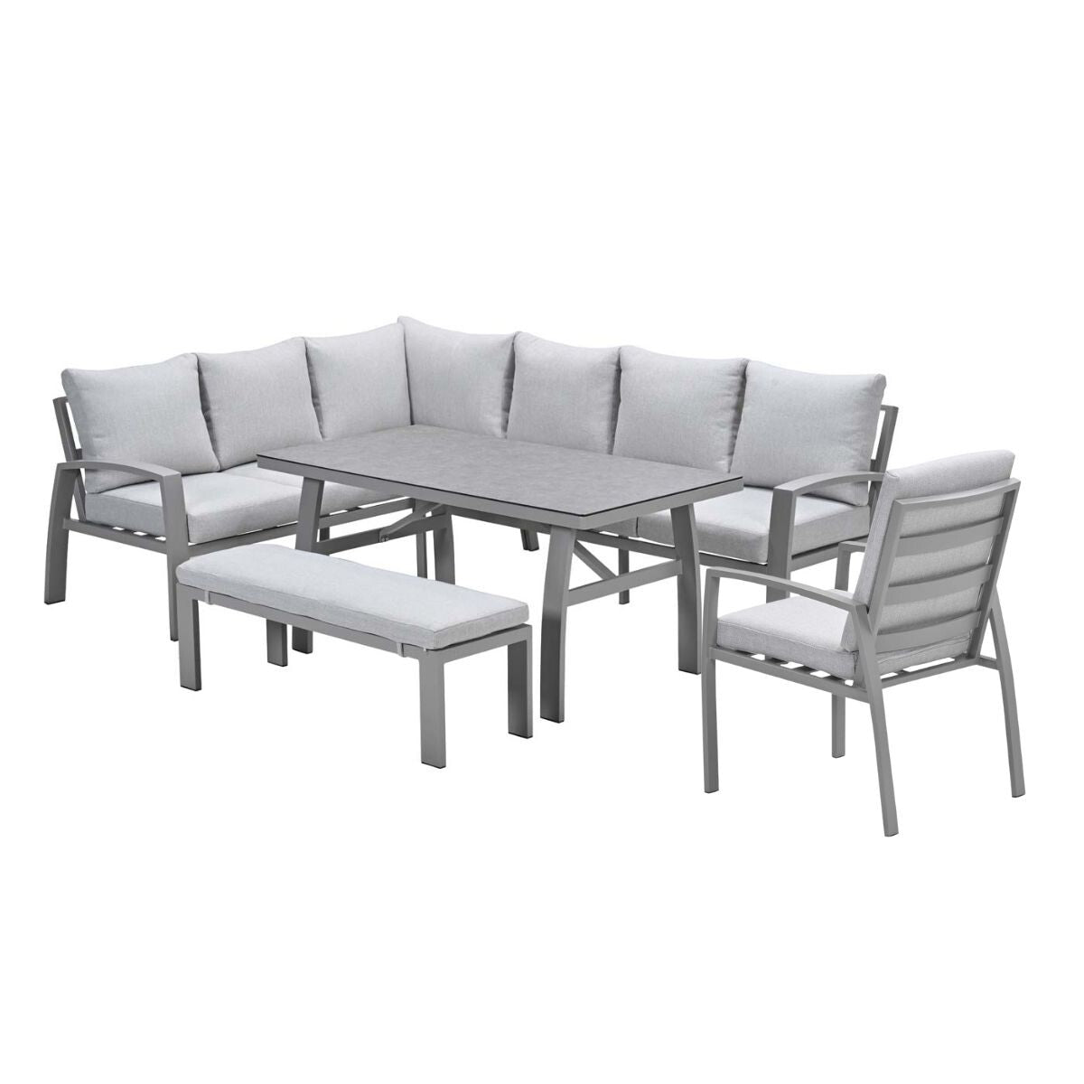 Garden Impressionslounge dining set Cameron 5-delig links - taupe