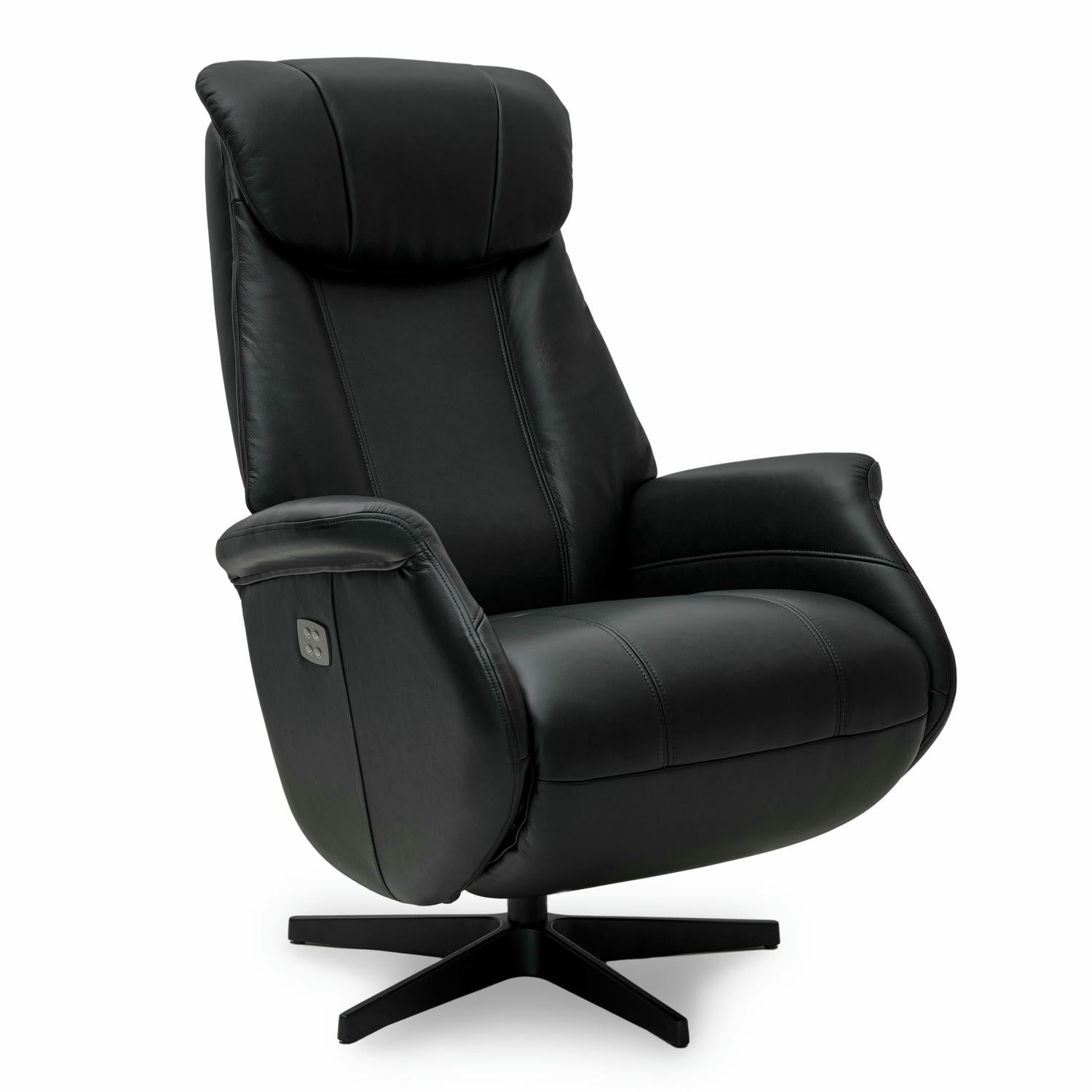 Furnhouse elektrische relaxfauteuil Bonanza - Zwart - Draaibaar - 83x7