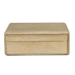 Giga Meubel Nachtkastje Benthe – Zwevend Naturel Hout – 40x30x15cm