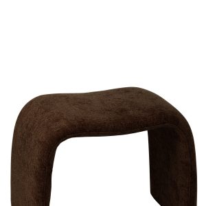 J-Line kruk N shape – textiel – donkerbruin J-Line kruk N shape – textiel – donkerbruin
