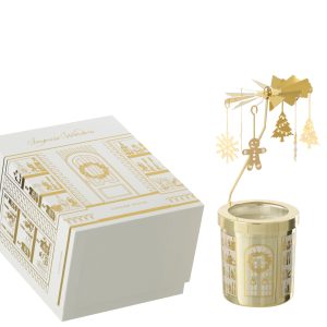 J-Line geurkaars Carousel Surprise Window – wit/goud J-Line geurkaars Carousel Surprise Window – wit/goud