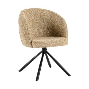 Giga Meubel Eetkamerstoel Emilia – Taupe – Draaibaar – Set van 2 Giga Meubel Eetkamerstoel Emilia – Taupe – Draaibaar – Set van 2