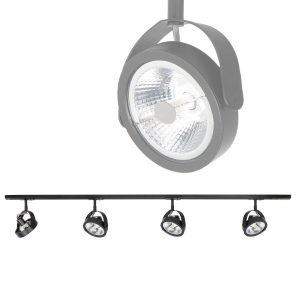 Highlight railsysteem Trackline – 4 lichts – 150 x 20 cm – zwart