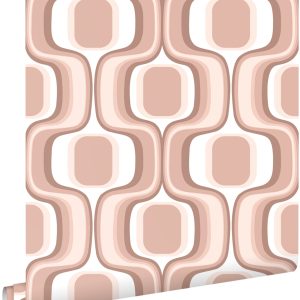 ESTAhome behang retro ornamenten terracotta roze – 50 x 900 cm – 13158