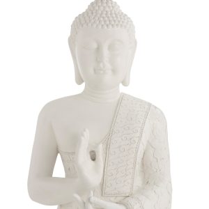 J-Line decoratie Boeddha Zen – polyresin – wit