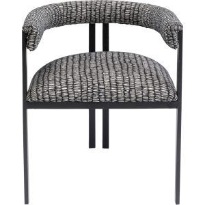 Kare Design Stoel met armleuningen Paris zwart