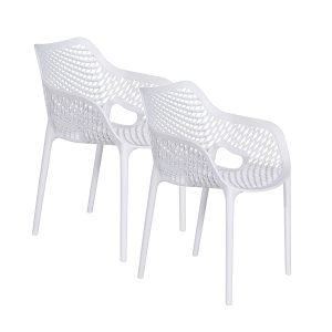 Garden Impressions tuinstoel Air XL kunststof wit – 2 stuks Garden Impressions tuinstoel Air XL kunststof wit – 2 stuks