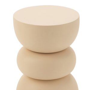 J-Line bijzettafel Lise – ijzer – beige J-Line bijzettafel Lise – ijzer – beige