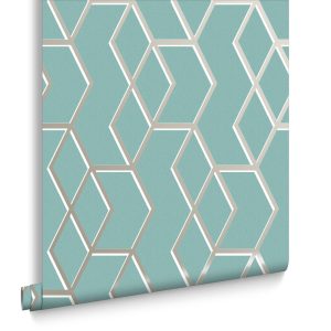 Graham & Brown Vliesbehang – Archetype Mint White Gold – 10mx52cm Graham & Brown Vliesbehang – Archetype Mint White Gold – 10mx52cm