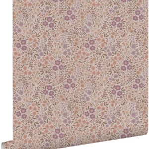 ESTAhome behang bloemetjes mauve paars – 53 cm x 10.05 m – 131458