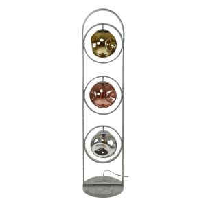 Giga Meubel Vloerlamp Stellar – Zilver Metaal – 37x160x37cm