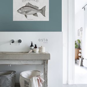 ESTAhome muursticker vis zwart – 70 x 46.5 cm – 159036 ESTAhome muursticker vis zwart – 70 x 46.5 cm – 159036