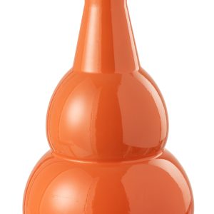 J-Line vaas Cocoon – glas – oranje – 45 cm hoog