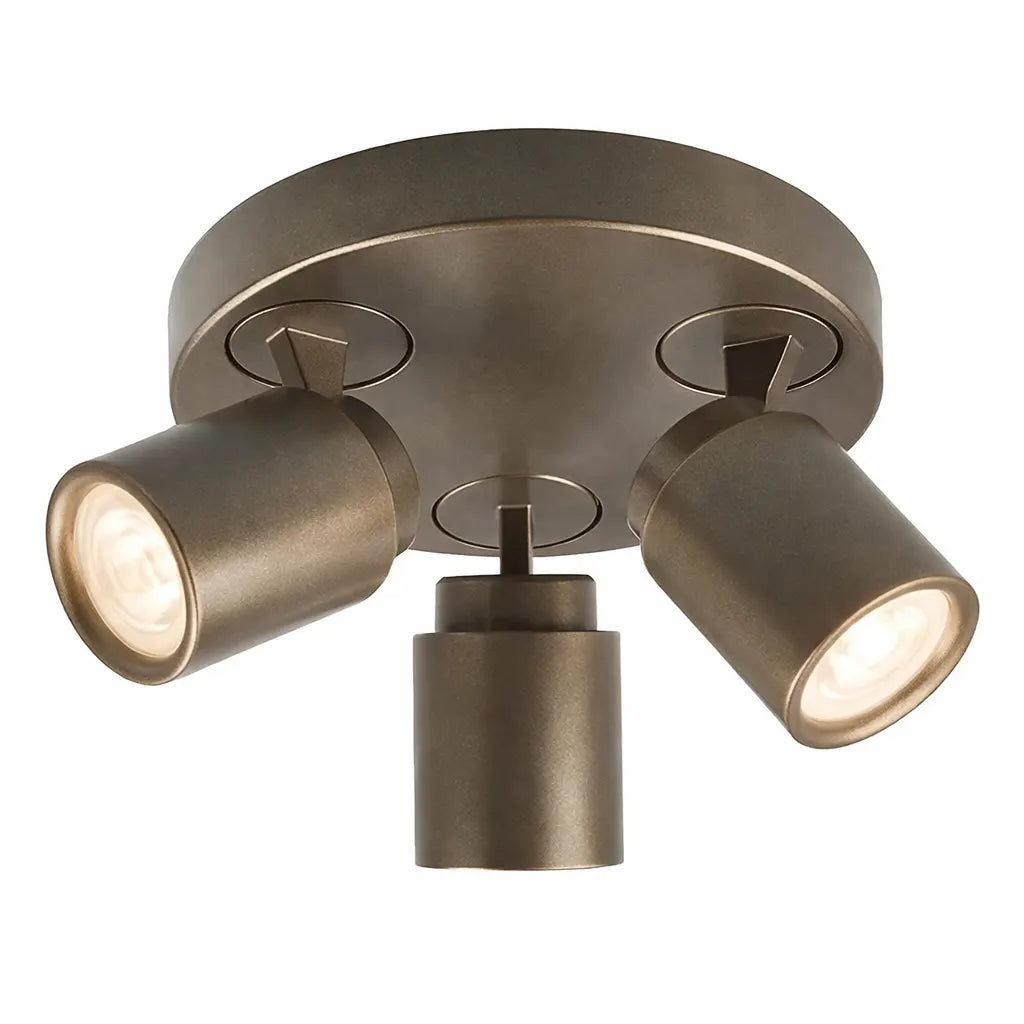 Freelight spot Razza - 3 lichts - 21 x 14 cm - brons goud