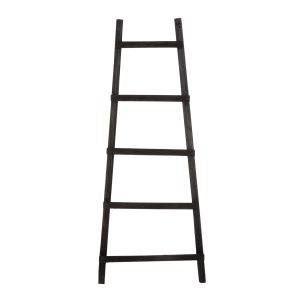 House of Seasons Ladderrek – L29 x B49 x H119 cm – Populierenhout – Zw House of Seasons Ladderrek – L29 x B49 x H119 cm – Populierenhout – Zw