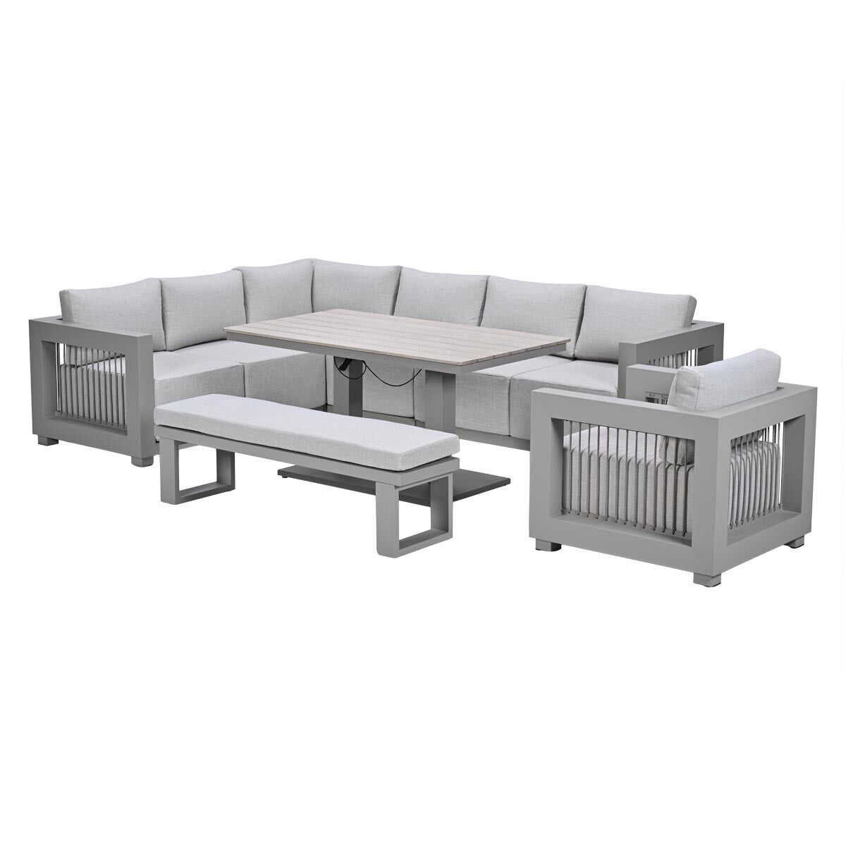 Garden Impressions Lounge dining set Berthill 7-delig - taupe