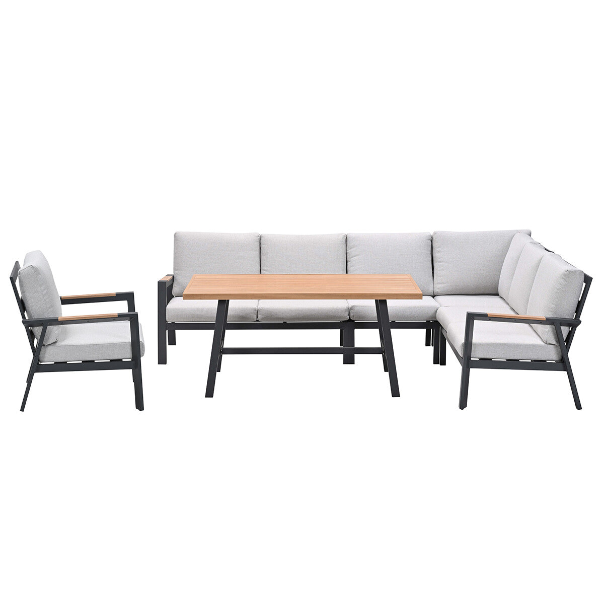 Garden Impressions Lissabon lounge dining set 6-delig rechts incl stoe