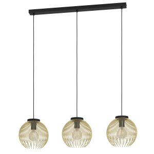 EGLO hanglamp Venezuela – e27 – 93,5 cm – goud/zwart EGLO hanglamp Venezuela – e27 – 93,5 cm – goud/zwart